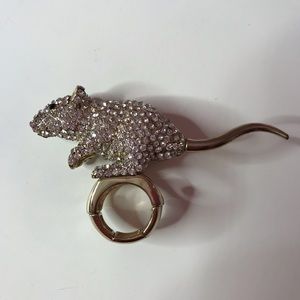 ◇◆BETSEY JOHNSON RHINESTONE MOUSE RING◆◇